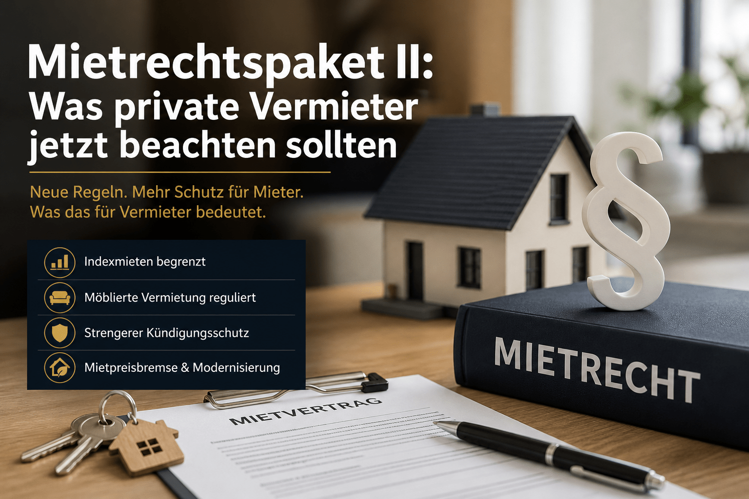 Mietrechtspaket II: Was private Vermieter jetzt beachten sollten